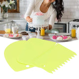 3PCS/Set Cake Cream Scraper Dough Pasty Cutters Scraper Kitchen Tool DIY Baking ToolGreen