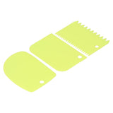 3PCS/Set Cake Cream Scraper Dough Pasty Cutters Scraper Kitchen Tool DIY Baking ToolGreen