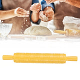 Fondant Rolling Pin Plastic Embossed Roller for Cookies Biscuits Pastry Cake DecorationComb