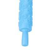 Fondant Rolling Pin Tool Plastic Embossing Roller Baking Pastry Cake Decorating SuppliesRose Pattern