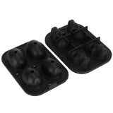 4‑Gird Skull Shape Ice Tray Halloween Ice Cream Silicone Mold with 2 Funnels for Kitchen In Australia - Darrahopens