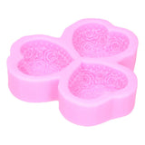 3 Cavity HeartShaped Rose Soap Mold Silicone Cake Fondant Decoration Utensils(Pink ) In Australia - Darrahopens