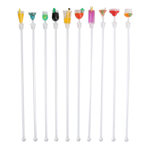 10PCS Cute Acrylic Cocktail Stirrer Stirring Mixing Sticks Cocktail Drink Mixer Bar SuppliesS In Australia - Darrahopens