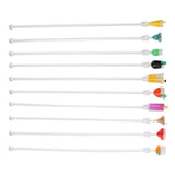 10PCS Cute Acrylic Cocktail Stirrer Stirring Mixing Sticks Cocktail Drink Mixer Bar SuppliesS