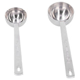 2Pcs 304 Stainless Steel Measuring Spoon with Long Handle Measuring Scoop for Milk Powder Tools