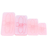 4Pcs/Set Baking Mold Bowknot‑Shaped Mould Cookies Fondant Cake Paste Dessert Decoration