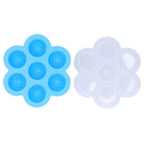 7‑Grid Sky Blue Baby Food Supplement Box Silicone Food Storage Container with Lid for Baby In Australia - Darrahopens
