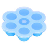 7‑Grid Sky Blue Baby Food Supplement Box Silicone Food Storage Container with Lid for Baby In Australia - Darrahopens