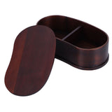 Portable Lunch Box Set Japanese Wooden Food Storage Container for Home Picnic 17x9cmPainted In Australia - Darrahopens