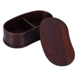 Portable Lunch Box Set Japanese Wooden Food Storage Container for Home Picnic 17x9cmPainted In Australia - Darrahopens