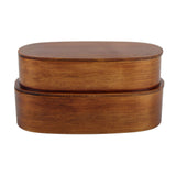 Lunch Box Set Japanese Style Wooden Food Storage Container for Students Workers 19x10x9.5cmPainted In Australia - Darrahopens
