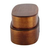Lunch Box Set Japanese Style Wooden Food Storage Container for Students Workers 19x10x9.5cmPainted In Australia - Darrahopens