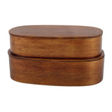 Lunch Box Set Japanese Style Wooden Food Storage Container for Students Workers 19x10x9.5cmPainted In Australia - Darrahopens