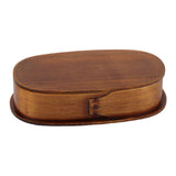Lunch Box Set Japanese Style Wooden Food Storage Container for Students Workers 19x10x9.5cmPainted
