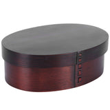 17.5x13.5cm Lunch Box Wooden Bento Box Portable Food Container for Students WorkerPainted