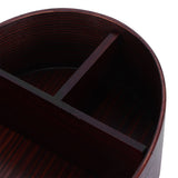 17.5x13.5cm Lunch Box Wooden Bento Box Portable Food Container for Students WorkerPainted