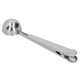 Stainless Steel Scoop Measuring Spoon with Sealing Clip for Tea Coffee Milk Powder