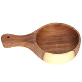 Wooden Salad Bowl with Handle Home Food Grade Kimchi Fruit Serving Bowl Home Kitchen Supplies