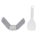 Meal Spoon with Storage Box Dust-Proof PP Rice Scoop Tableware Kitchen AccessoryGray