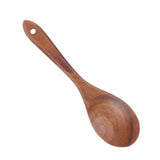 Teak Wood Tableware Food Grade Wooden Kitchen Restaurant Dining Tableware for SaladSpoon In Australia - Darrahopens