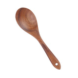 Teak Wood Tableware Food Grade Wooden Kitchen Restaurant Dining Tableware for SaladSpoon In Australia - Darrahopens