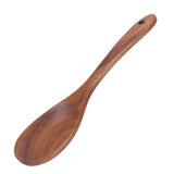 Teak Wood Tableware Food Grade Wooden Kitchen Restaurant Dining Tableware for SaladSpoon In Australia - Darrahopens