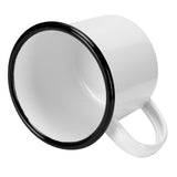 8cm 350ml Enamel Cup Environmentally Friendly Thickened Water Cup for Coffee Wine Water SuppliesWhite