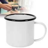 8cm 350ml Enamel Cup Environmentally Friendly Thickened Water Cup for Coffee Wine Water SuppliesWhite