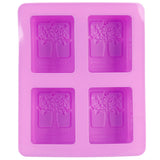 4Gird Purple Silicone HandMade Soap Mold High Temperature Resistant DIY Cake Mold for Baking In Australia - Darrahopens