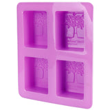 4Gird Purple Silicone HandMade Soap Mold High Temperature Resistant DIY Cake Mold for Baking In Australia - Darrahopens