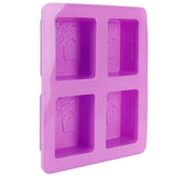 4Gird Purple Silicone HandMade Soap Mold High Temperature Resistant DIY Cake Mold for Baking In Australia - Darrahopens