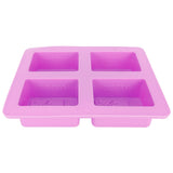 4Gird Purple Silicone HandMade Soap Mold High Temperature Resistant DIY Cake Mold for Baking In Australia - Darrahopens