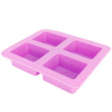 4Gird Purple Silicone HandMade Soap Mold High Temperature Resistant DIY Cake Mold for Baking In Australia - Darrahopens