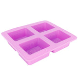 4Gird Purple Silicone HandMade Soap Mold High Temperature Resistant DIY Cake Mold for Baking In Australia - Darrahopens
