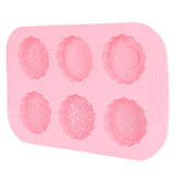 6Grid Mooncake Silicone Mold DIY Baking HandMade Soap Mold for Dessert Kitchen Tool