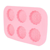 6Grid Mooncake Silicone Mold DIY Baking HandMade Soap Mold for Dessert Kitchen Tool