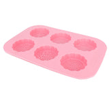 6Grid Mooncake Silicone Mold DIY Baking HandMade Soap Mold for Dessert Kitchen Tool
