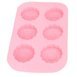 6Grid Mooncake Silicone Mold DIY Baking HandMade Soap Mold for Dessert Kitchen Tool