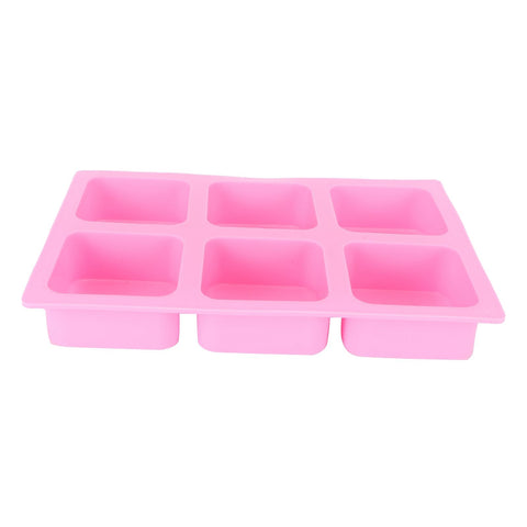 6‑Grid Square Mold Silicone Cake Aroma Hand Making Soap Mould DIY Tool for Baking Soap In Australia - Darrahopens