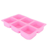 6‑Grid Square Mold Silicone Cake Aroma Hand Making Soap Mould DIY Tool for Baking Soap