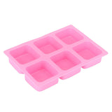 6‑Grid Square Mold Silicone Cake Aroma Hand Making Soap Mould DIY Tool for Baking Soap
