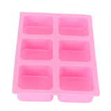 6‑Grid Square Mold Silicone Cake Aroma Hand Making Soap Mould DIY Tool for Baking Soap