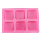 6‑Grid Square Mold Silicone Cake Aroma Hand Making Soap Mould DIY Tool for Baking Soap In Australia - Darrahopens