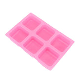 6‑Grid Square Mold Silicone Cake Aroma Hand Making Soap Mould DIY Tool for Baking Soap