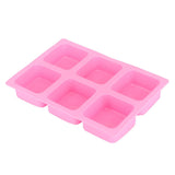 6‑Grid Square Mold Silicone Cake Aroma Hand Making Soap Mould DIY Tool for Baking Soap