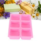6‑Grid Square Mold Silicone Cake Aroma Hand Making Soap Mould DIY Tool for Baking Soap