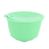 Coffee Capsule Set Stainless Steel Coffee Filter Cup for DOLCE GUSTO Coffee Machine(Green 10 Capsules1 Spoon 1 Brush)