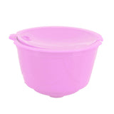 Reusable Capsules Set Refillable Coffee Filter Cup Pod for DOLCE GUSTO Coffee Machine(Purple 3 Capsules1 Spoon 1 Brush)