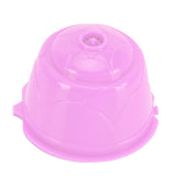 Reusable Capsules Set Refillable Coffee Filter Cup Pod for DOLCE GUSTO Coffee Machine(Purple 5 Capsules1 Spoon 1 Brush)