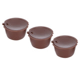 Coffee Capsules Reusable Refillable Coffee Cup Filter Kit Fit for DOLCE GUSTO Machine(Coffee 3 Capsules1 Spoon 1 Brush) In Australia - Darrahopens